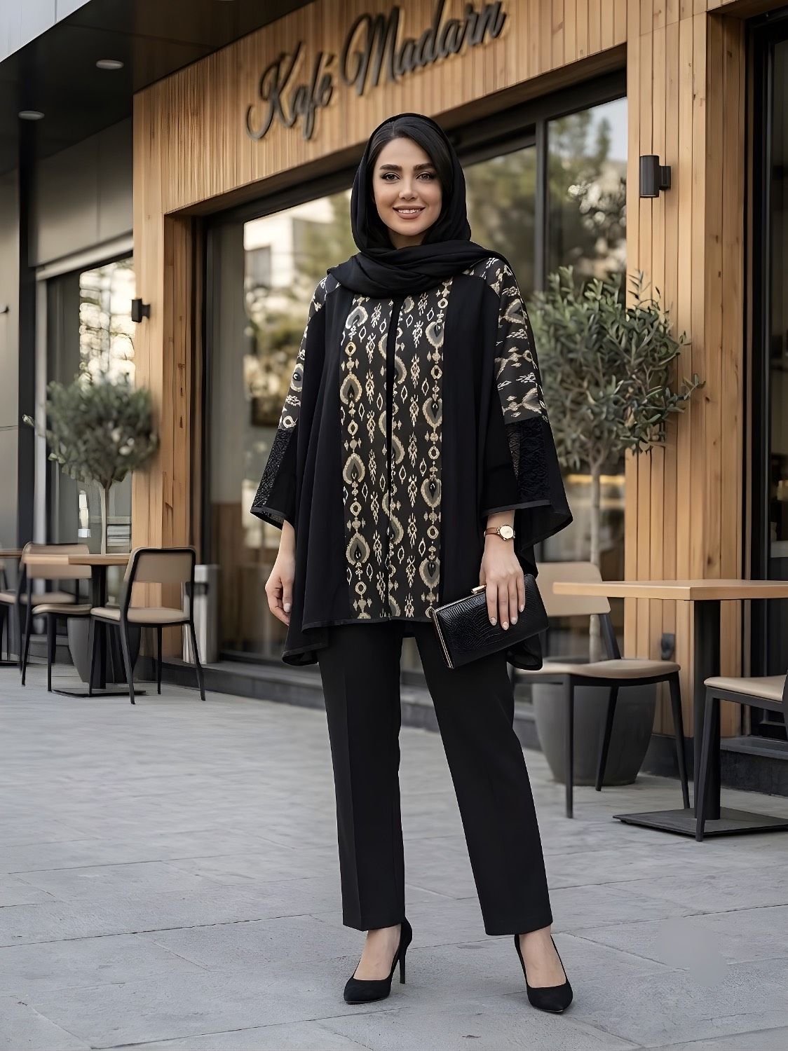 مانتو پانچ زنانه شانتون کد 0458