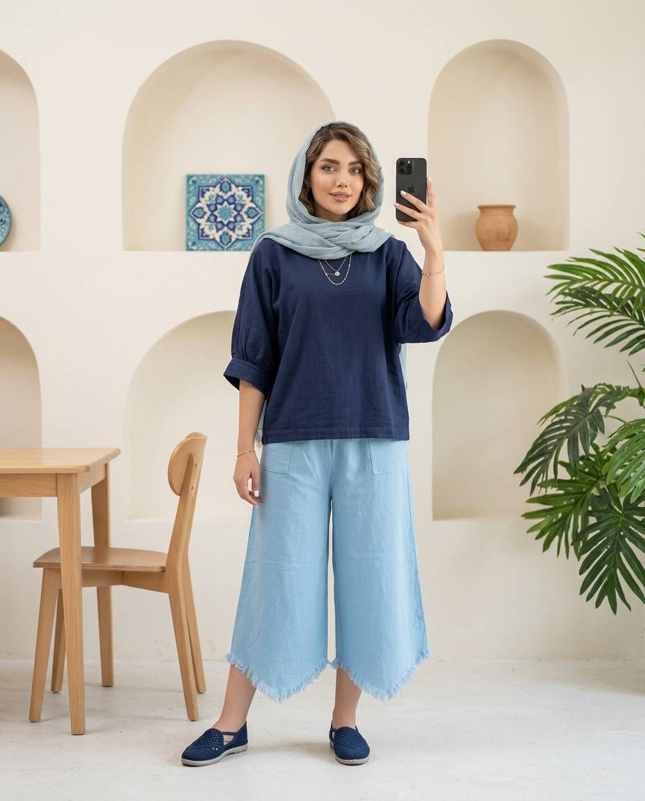 شومیز تک زنانه الیاف کد 3260