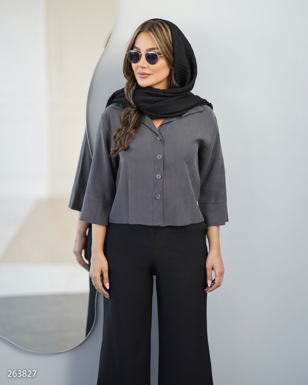 شومیز زنانه مدل نارنیان کد 2638