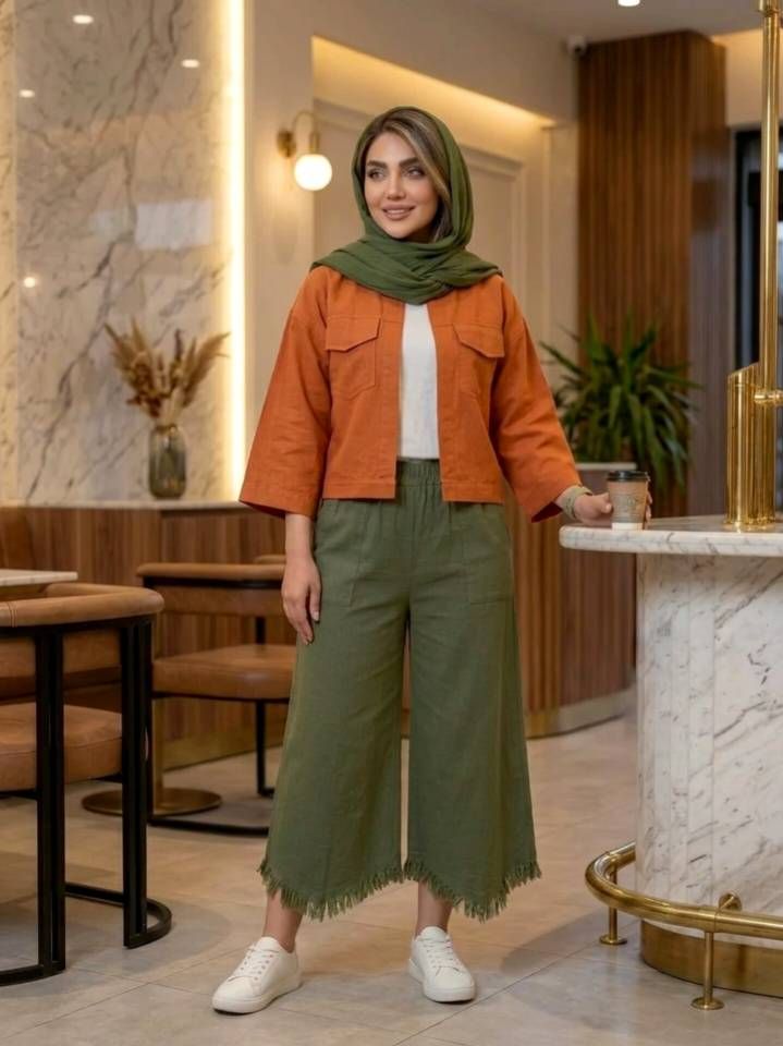 کت کراپ تک زنانه الیاف طبیعی کد 3282