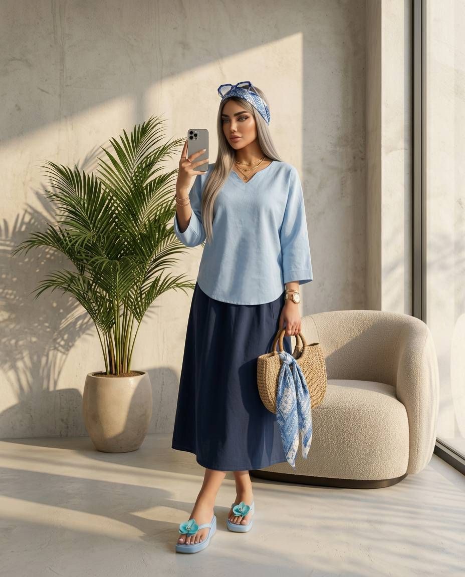شومیز زنانه الیاف طبیعی کد 3285
