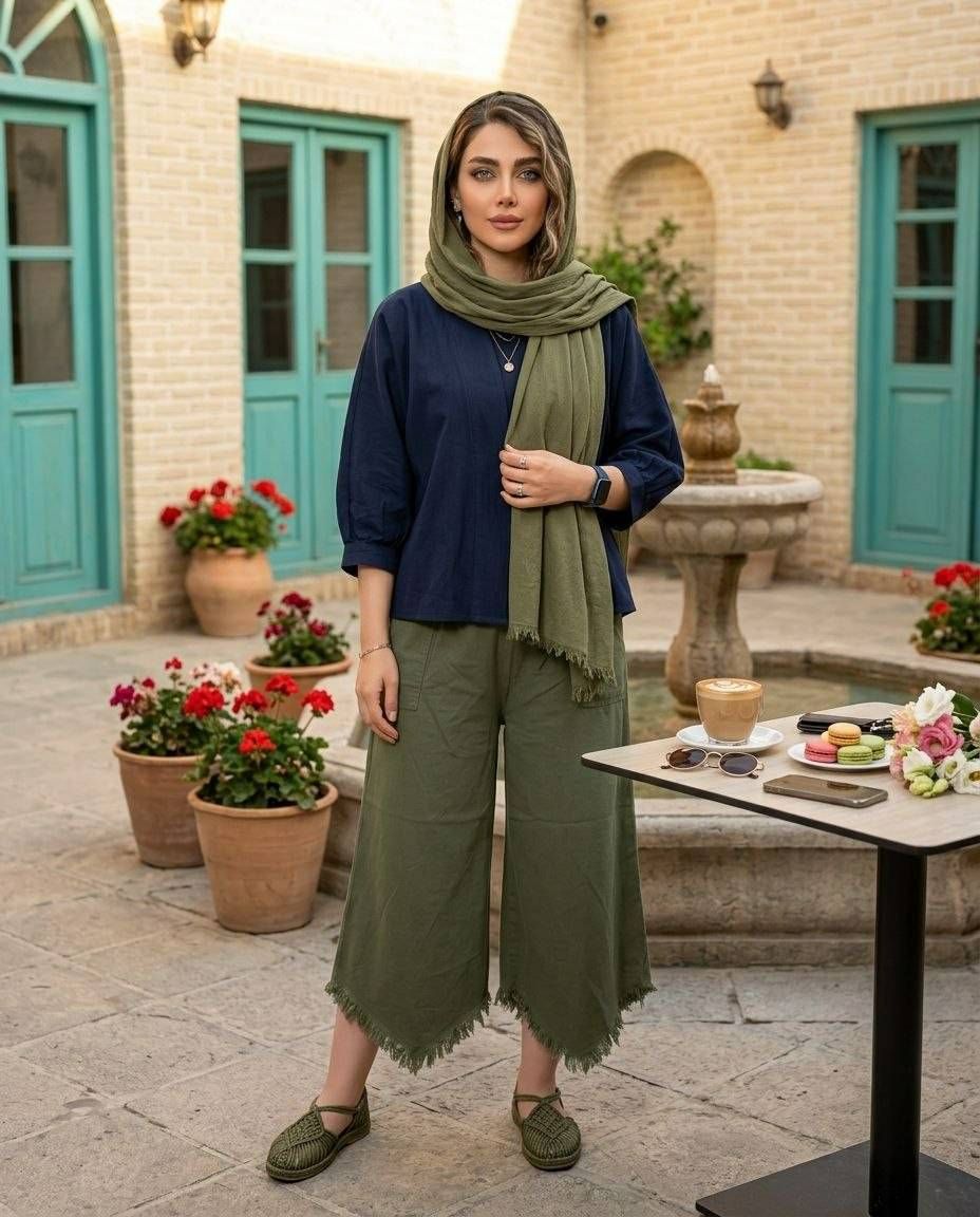 شومیز تک زنانه الیاف طبیعی کد 3287