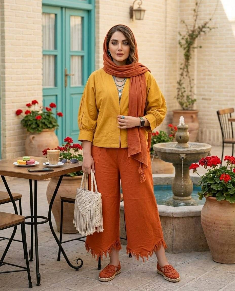 دو تکه زنانه کت شلوار الیاف کد 3287