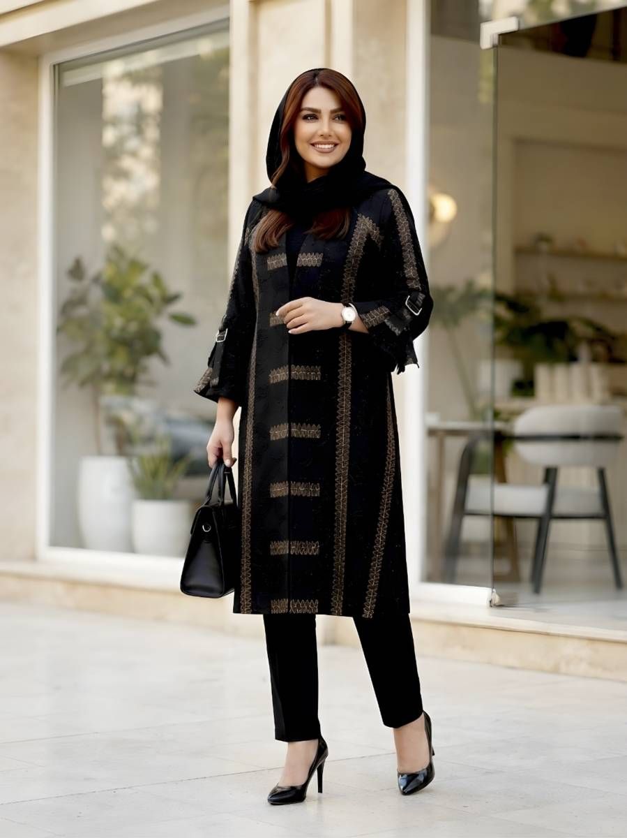 مانتو مجلسی زنانه پلاس سایز کد 0479