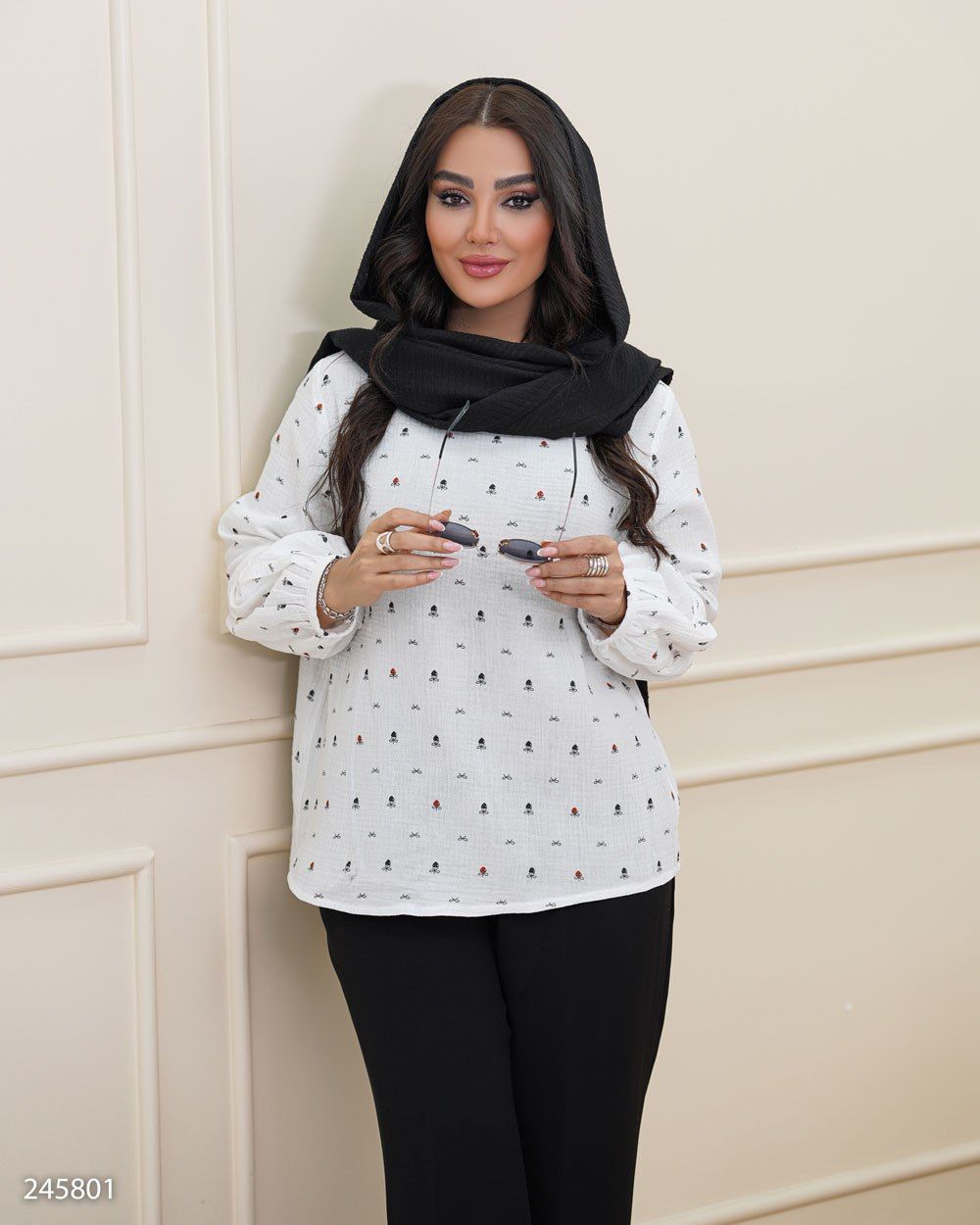 شومیز دبل فیس زنانه مدل نیاراد کد 2458
