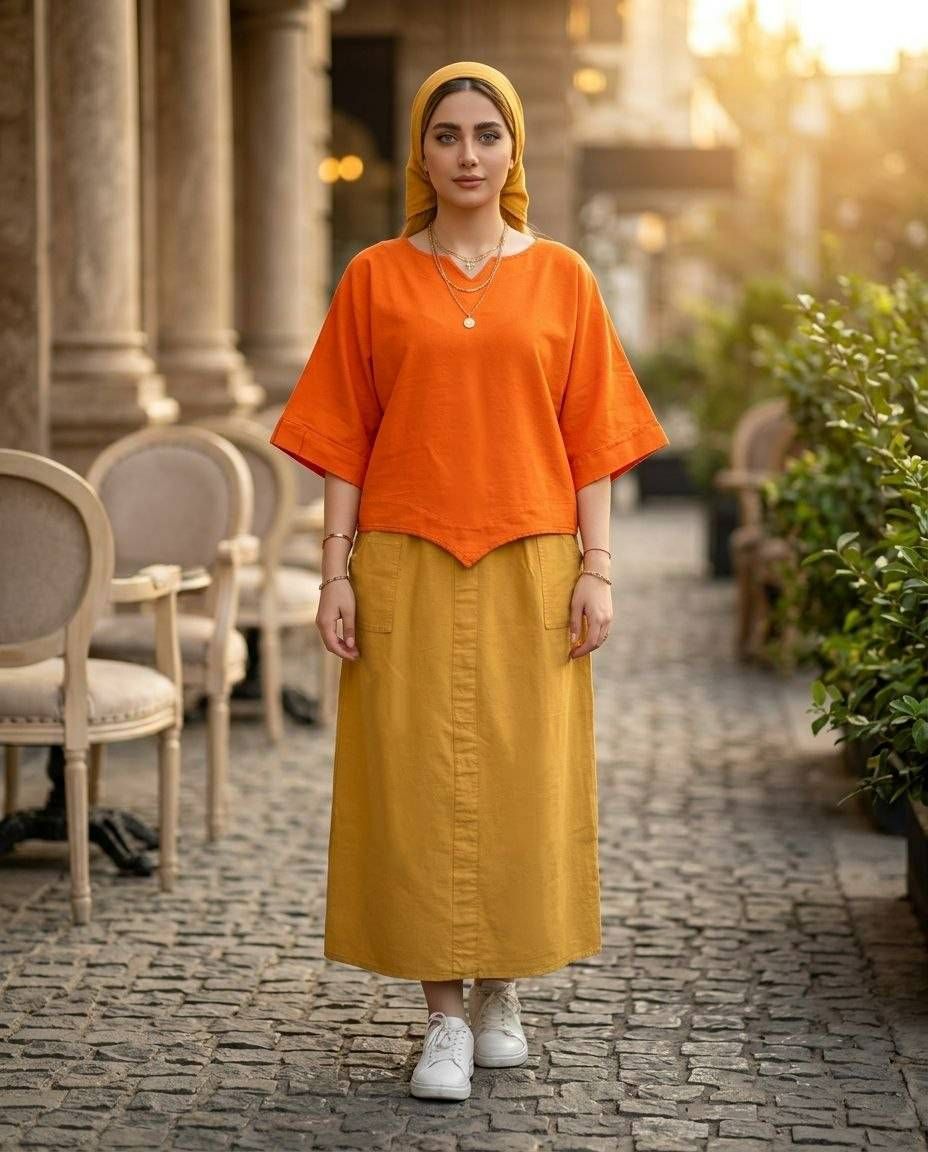 شومیز زنانه الیاف طبیعی مدل رزا کد
