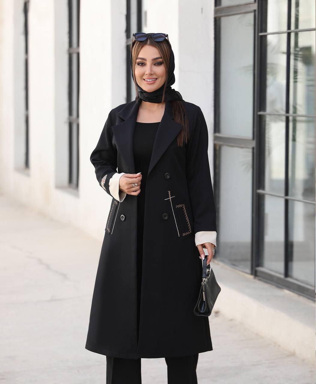 مانتو زنانه یقه انگلیسی آنیکا کد 3329