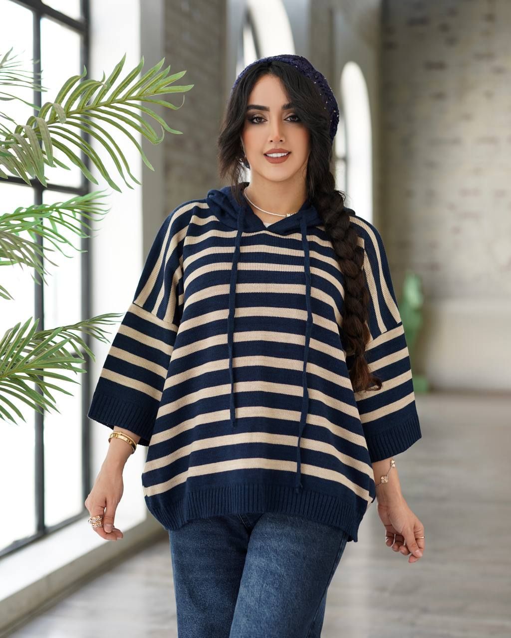 هودی بافت زنانه مدل یاسمین کد 3341